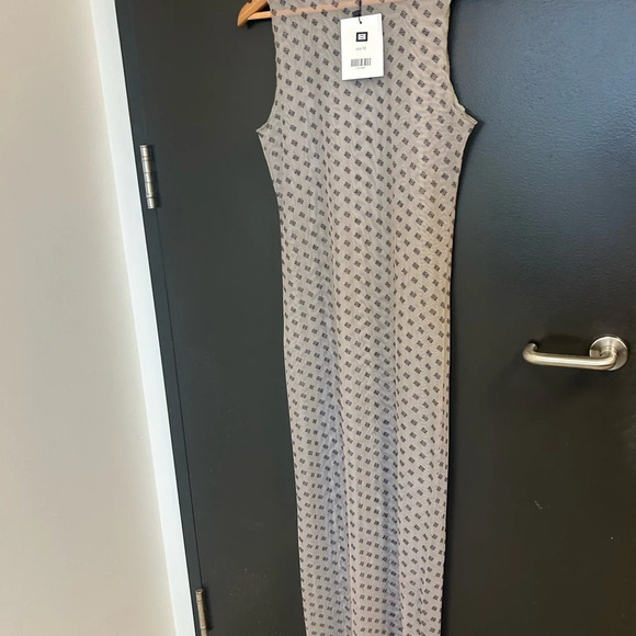 De Rococo M NWT completely sheer maxi Tan Sleeveless Dress - Picture 9 of 15